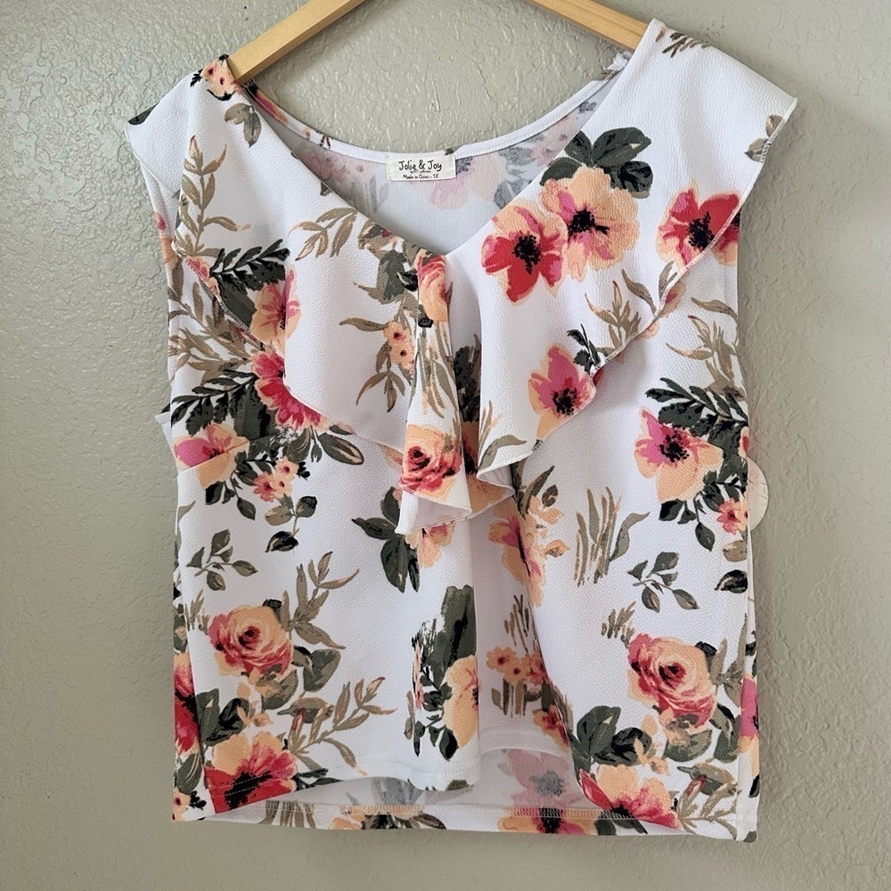 Floral Ruffle Top